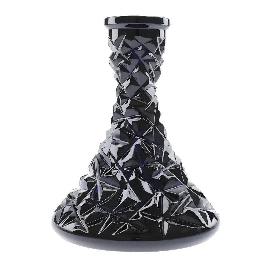 Black Glass Diamond Vase
